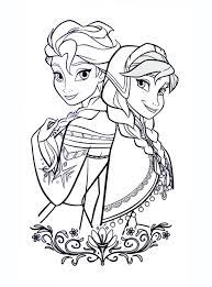 Hình tập tô màu công chúa Elsa và Anna xinh đẹp cho bé