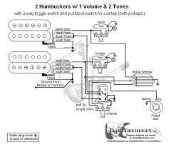 Off means using full humbucker pickups. Guitar Wiring Diagram 2 Humbuckers 3 Way Toggle Switch 1 Volume 2 Tones Coil Tap Kreativ