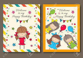 Vector Illustration Of A Happy Birthday Posters For The Invitation