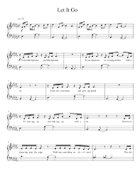 I have the sheet music for this :3 with the correct notes but it is not a solo thing it is written for a concert band but still sounds amazing when played alone. Let It Go Jamesbay Sheet Music For Piano Solo Musescore Com