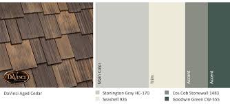 Exterior Color Schemes Aged Cedar Roof