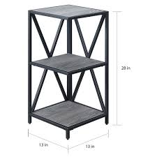 The bookcase is designed to fit in a corner so you can maximize your storage space, or combine with other shelves in the series to create the perfect 34.5 in. Carbon Loft Ehrlich Metal 3 Tier Corner Bookcase On Sale Overstock 28819705 Cherry Black
