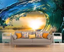 Wave Wall Decal Sunset Wall Mural L