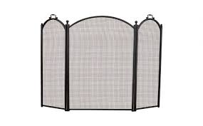 Black Arched Fireplace Screen 52x34 Inches