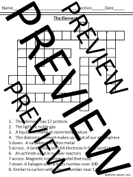 Physical Science Crossword Puzzles