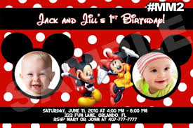Minnie Mouse Photo Birthday Party Invitation Mickey Invitations