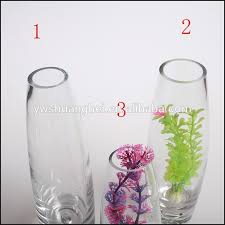 whole tall clear glass bud vase