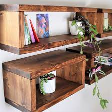 Rustic Floating Wall Cube