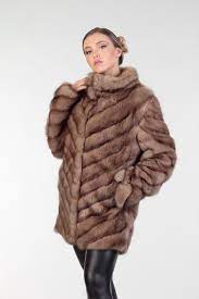 Brown Sable Fur Jacket Sable Fur Coat