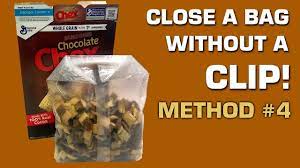 How to close a cereal bag - YouTube