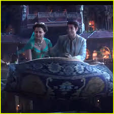aladdin takes jasmine on a magic carpet
