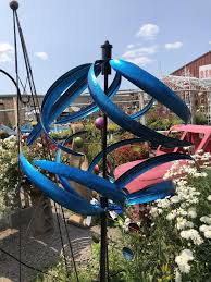 Outdoor Kinetic Wind Spinner Blue