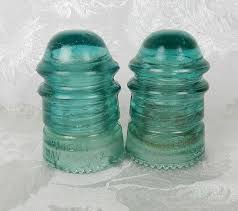 Glass Insulators Aqua Blue