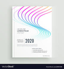 Modern Business Book Cover Page Design With Wavy