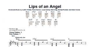 lips of an angel easy guitar tab