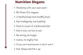 nutrition slogans 150 catchy and