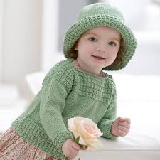Great for chilly days, it's a project that will challenge. Red Heart Baby Boat Neck Sweater And Sun Hat Yarnspirations