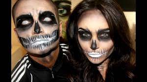 skeleton couple halloween makeup