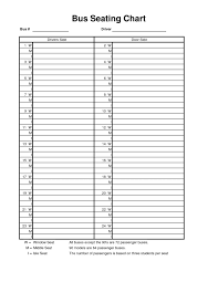 Printable Seating Chart New 28 Of Charter Bus Seating Chart