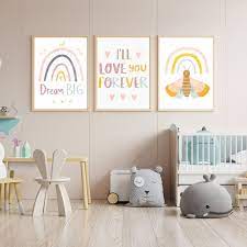 boho inspirational nursery decor set of