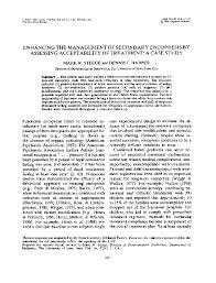 Pdf Enhancing The Management Of Secondary Encopresis By