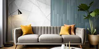 Seater Sofa And Grey Wall Tiles