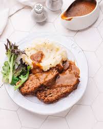 meatloaf with brown gravy tender