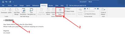how to perform a mail merge in outlook