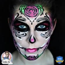 flawless sugar skull face paint step by