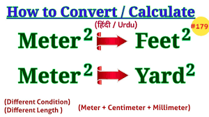 The units of measure combined in this way naturally have to fit together and make sense in the combination in question. How To Convert Square Meter To Square Feet How To Convert Square Meter To Square Yard Hindi U Youtube