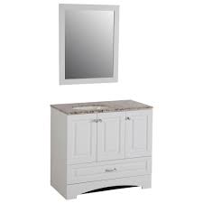 Home depot 36 inch vanity lebensleiter. Glacier Bay Stafford 36 In Vanity In White And Stone Effects With Vanity Top In Rustic Gold And Mirror Sa36p3com Wh The Home Depot