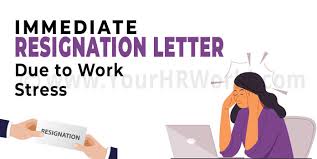 imate resignation letter due to