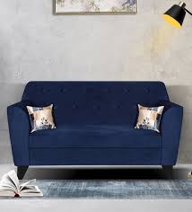 Bali 2 Seater Sofa In Velvet Blue