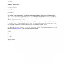 Sample Cover Letter Administrative Assistant Position For Office