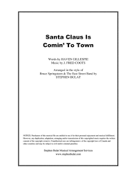 Download Santa Claus Is Coming To Town Bruce Springsteen