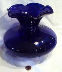 Vintage Cobalt Blue Glass Vase 6 5