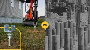 Helical Piers Vs Concrete Footings Compared