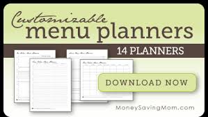 meal planning menus free free customizable menu planner pack money saving mom money