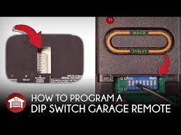 how to program dip switch garage door