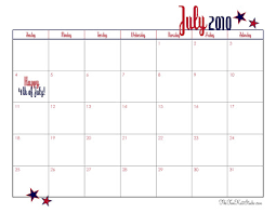 The Tomkat Studio Free Printable July 2010 Calendar