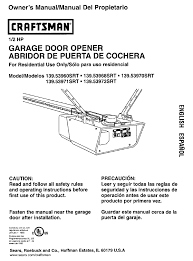 2 hp garage door opener user manual