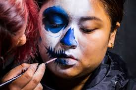 backse makeup women doing halloween