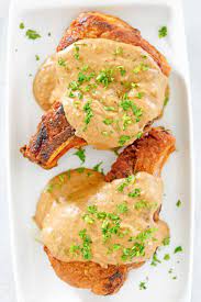 southern fried pork chops and gravy