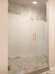 Etched Sandblasted Shower Doors