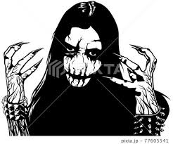 corpse paint makeupのイラスト素材