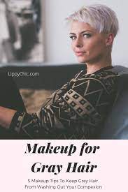 makeup tips for gray hair lippy chic