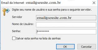 outlook pedindo senha da conta de e