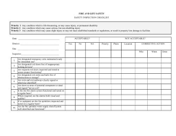 safety inspection checklist sipe