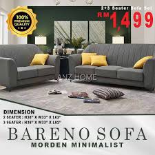 bareno premium 2 3 fabric sofa set