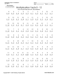 28 printable multiplication table forms